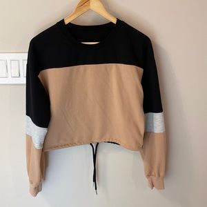 Colorblock Crop Sweater